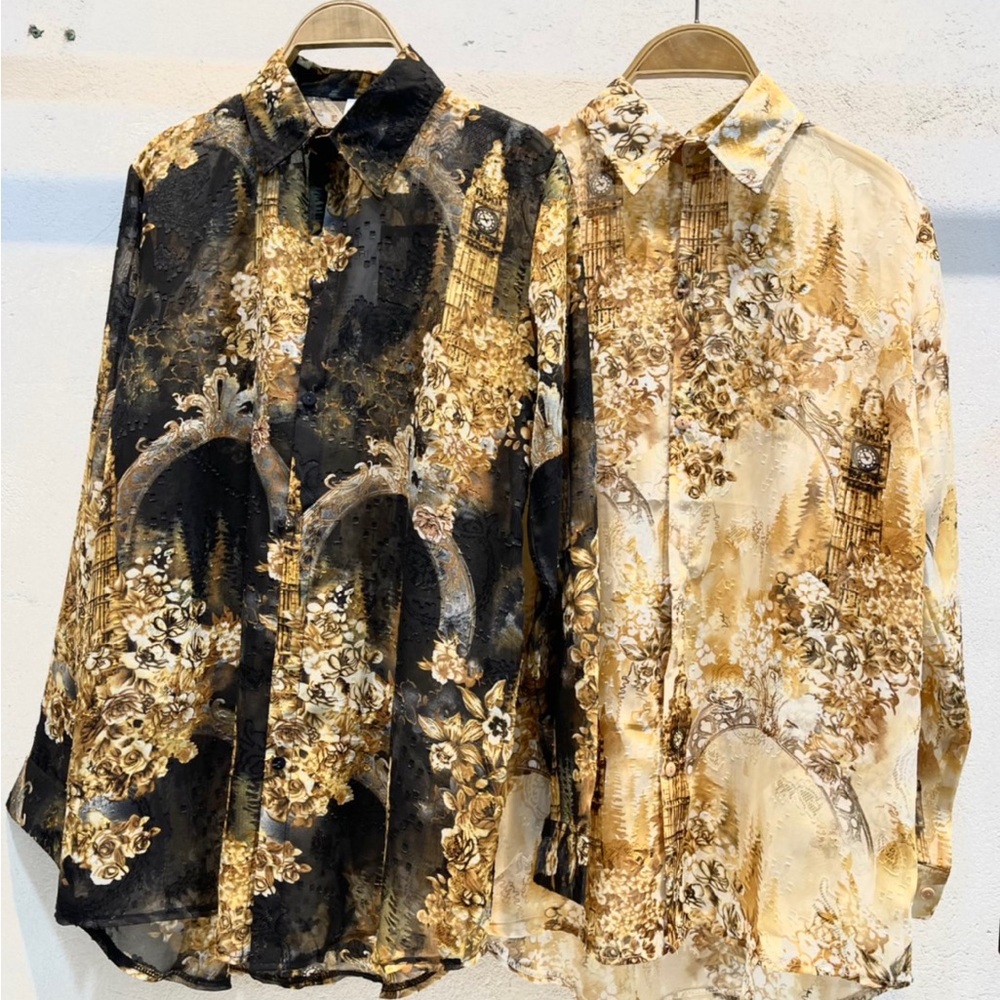 2 Pack Women Blouse Silk Chetah Color Small/Medium Size